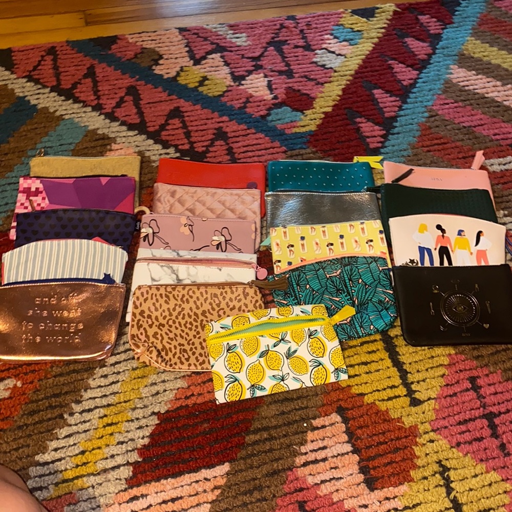 Ipsy MakeUp Bags Lot of 19